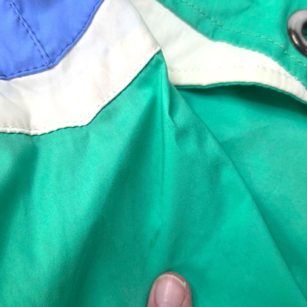 Vintage 80s 90s Colorblock Windbreaker Ski Snow Jacket Half Zip Anorak Womens 12 - Picture 8 of 15